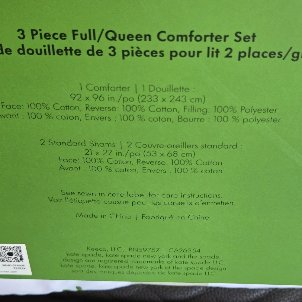 Kate Spade Scattered Strawberry Print Comforter Set